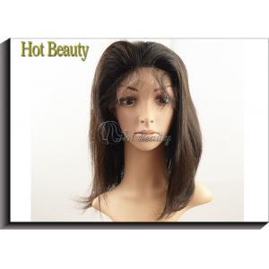 China Natural Brown Remy Human Hair Glueless Full Lace Wigs No Shedding supplier