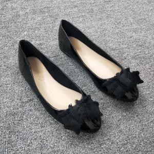 Foldable Deerskin Ladies Flat Dress Shoes EUR 35-40 Leather Ballerina Shoes
