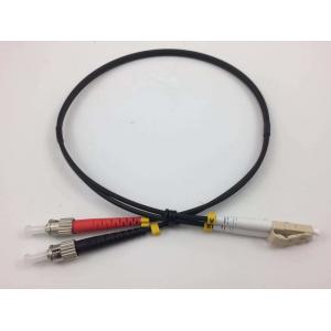 China Low Insertion Loss Fiber Optical Patch Cord ST To LC Duplex Black LSZH Jacket supplier