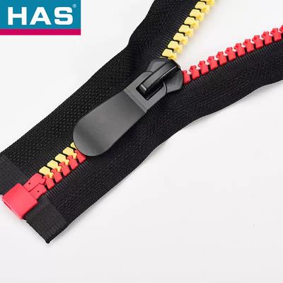 #3 Dynamic Two-Color Open-End Plastic Zipper for Garments and Bags