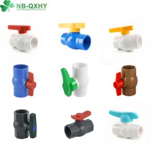 China Low Temperature NPT Plastic Products Control Valve PVC Compact Octangle Ball Valve supplier
