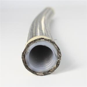 China CLWB DN25 PTFE Convoluted Hose With 304 Stainless Steel Over Braided supplier