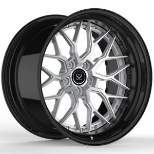 Center Hyper Black 2 Piece Forged Wheels Barrel Matte Black 19 Inch 19x10 Alloy