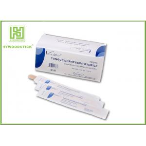 China Paper Wrapped Disposable Wooden Tongue Depressor For Pharmacy 150 * 18 * 1.6mm wholesale