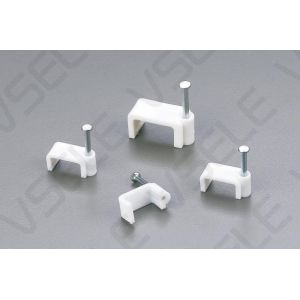 China Grampos de cabo plásticos com linha braçadeira de múltiplos propósitos do sub do prego da calha da montagem da fixação da parede do grampo de cabo do cartão do fio do quadrado supplier