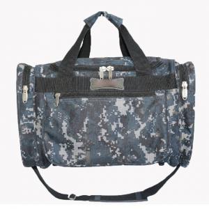 China Camouflage Polyester Outdoor Duffel Bag With Adjustable Shoulder Strap supplier