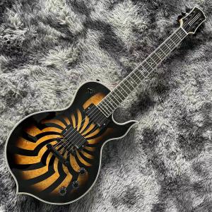 Custom Grand Guitars Wylde Audio Odin Grail Charcoal Burst Buzzsaw Electric Guitar Ebony Fingerboard Active Pickup