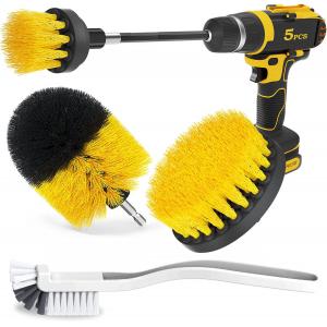 China 5 Pieces Drill Clean Brush Power Scrubber For Carpet Kitchen Car Wheel Glasses Cleaning supplier