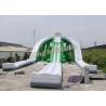 Giant Green Exciting Trippo Inflatable Water Slide With 3 Lane For Adult