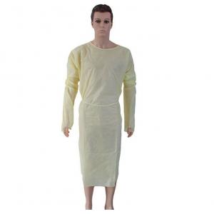 China Yellow Polypropylene Disposable Coveralls Medical Accessories S-5XL Size supplier