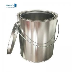 China Round Car Paint Tin 5L Metal Can With Lever Lock Ring Lid ISO9001 supplier