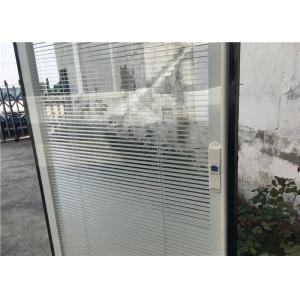 China Horizontal Pattern Blinds Between Glass , Aluminium Blinds For Door Window supplier