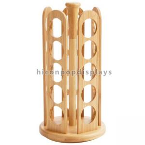 China Durable Tabletop Wooden Display Racks Custom 25 Bottles Candy / Spice Jar Rack supplier