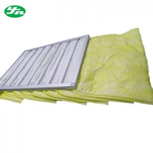 China Medium Pocket Air Filter , Washable F8 Air Bag Filter Hvac Duct Cleaning supplier
