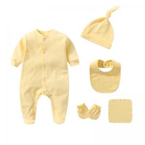 wholesale new born Infant baby baby clothes 5pcs romper pants bib sock Newborn Baby Outfit Gift Set