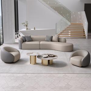Modern Stainless Steel  Living Room Combination Round Coffee Table