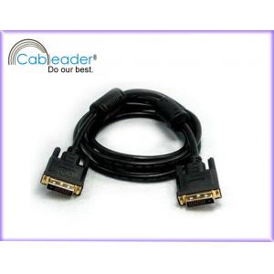 China DVI-D / DVI Monitor Cables DVI 24 + 1 male to male with 2 Pieces ferrites supplier