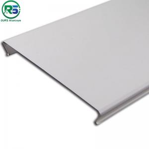 SGS Tested Windproof Aluminium Strip Ceiling Beveled Edge Aluminum Linear Suspended Ceiling Panel