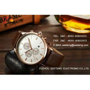 China NEW!JAPAN MOVT QUARTZ WATCH STAINLESS STEEL BACK MEN WATCH WITH CAKENDAR supplier