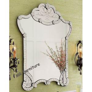 China Garment Design Venetian Wall Mirror Flowers Etching 4mm Beveled Mirorr wholesale