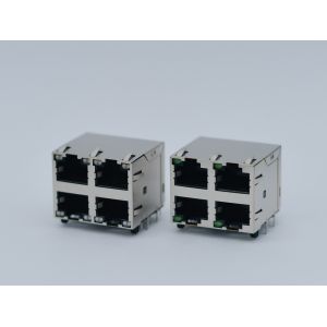 China -20\u00b0C-80\u00b0C RJ45 Connecteur Ethernet magnétique pour 750 insertions sous angle droit supplier