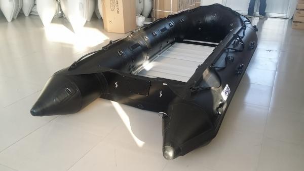 8 Person Black Long Military Inflatable Boat , Inflatable Speed Boat For Rescue