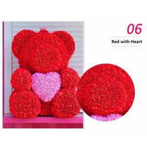 China Wholesale High Quality Preserved Flower Rose Teddy Bear PE for Valentines Day Gifts supplier
