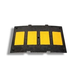 Non Slip Rubberised Speed Breakers , Yellow And Black Speed Bumps Cushion