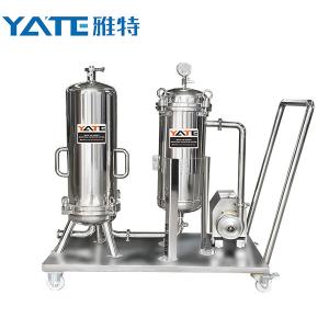 China Stainless Steel Movable Filter Housing With Pump Water Cartridge Filter Housing supplier