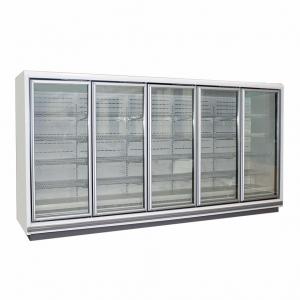China Vertical LED Lighting Upright Glass Door Freezer With Multi Deck Shelving supplier