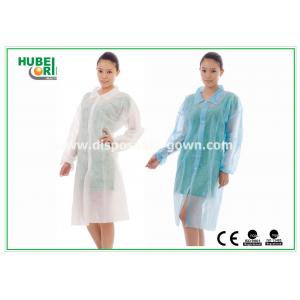 PP Or MP Or Tyvek Disposable Lab Coats With Snaps White/Blue/Red Fashion And Durable Use