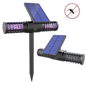 Solar Bug Zapper Light Wireless Insect & Mosquito Killer Light with 4 UV LED Bulbs Rechargeable Garden Lights