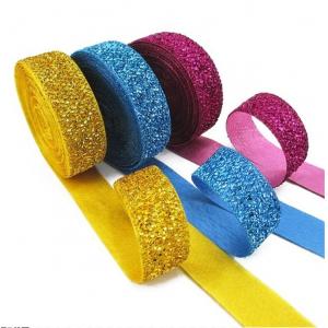 China Gift Packaging Metallic Glitter Ribbon Multi Color Customized Width wholesale
