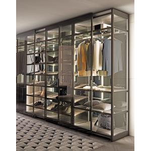 Glass Cabinet Bedroom Retail Display Aluminum Alloy Frame