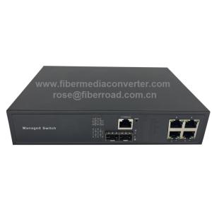China 4x10/100/1000Base-TX a 2x1000Base-X SFP manejó el interruptor con 4xPoE en opcional, PoE del PoE cambia al proveedor supplier