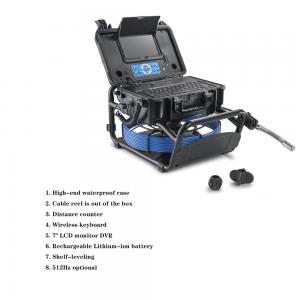 7 Inch LCD 480TVL 40m Industrial Inspection Camera With Push Rod Reel