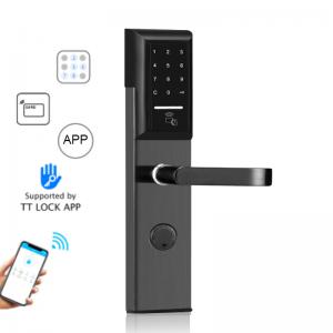 China Zinc Alloy Apartment Security Electronic Lock 35-50mm App Card Unlock supplier