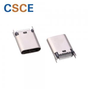 China LCP / Brass USB Type C Female Connector , Micro USB Jack Connector For Mobile Phone supplier