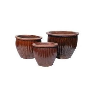 Brown Hand Work 64cmx50cm Rustic Outdoor Plant Pots