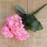 China 6 Head Plastic Artificial White Hydrangeas Flower Real Touch wholesale