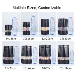 China Custom Print Window Pouch Standup Ziplock Bag Resealable Moisture Proof Packaging Self Sealing Laminated Plastic Zipper Food Bag wholesale