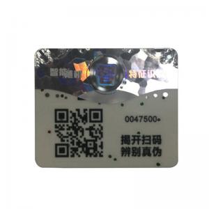 China ODM Color Label Stickers Adhesive QR Code Sticker Roll Anti Counterfeit supplier