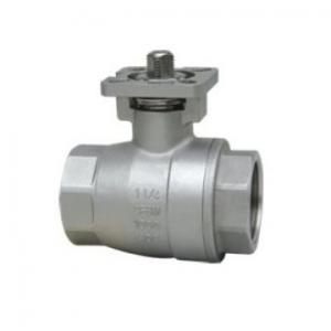 China 2pc high mounting pad ball valve npt end supplier