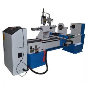 China CNC wood lathe machine with engraving spindle supplier