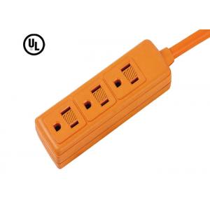 China Orange 3 Vertical Outlets Electrical Power Strip / Electronic Power Bar AC 15A 125V 60HZ supplier