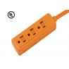 Orange 3 Vertical Outlets Electrical Power Strip / Electronic Power Bar AC 15A