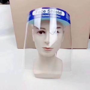 China PET Plastic Transparent Face Shield With Thick Sponge Comfortable To Wear supplier