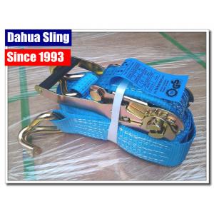 5000kg Working Load Cargo Tie Down Straps , Commercial E Track Ratchet Straps