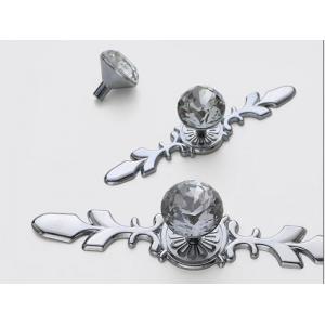 China 120mm White Crystal Drawer Handles And Knobs Decorative Arcylic Wine Cabinet Pulls Furniture Hardware Fittings wholesale