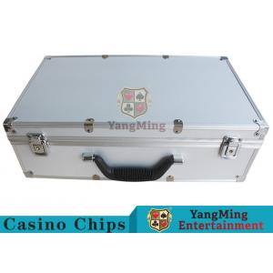 760pcs Poker Chips Case With Security lock Easy To Carry Casino Game Accessories Aluminum Round Chip Case With Handle